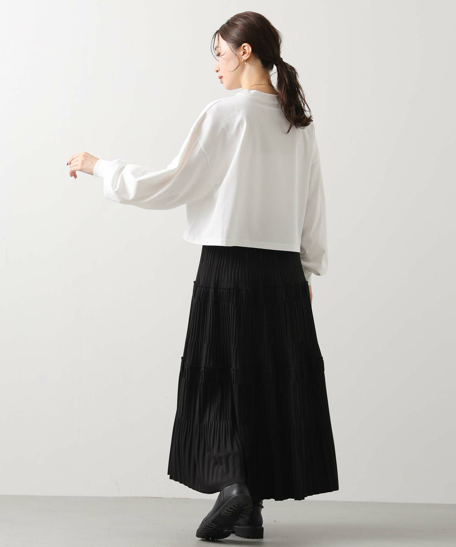 Gready Brilliantカットティアードプリーツスカート | SEKIMIKI Online