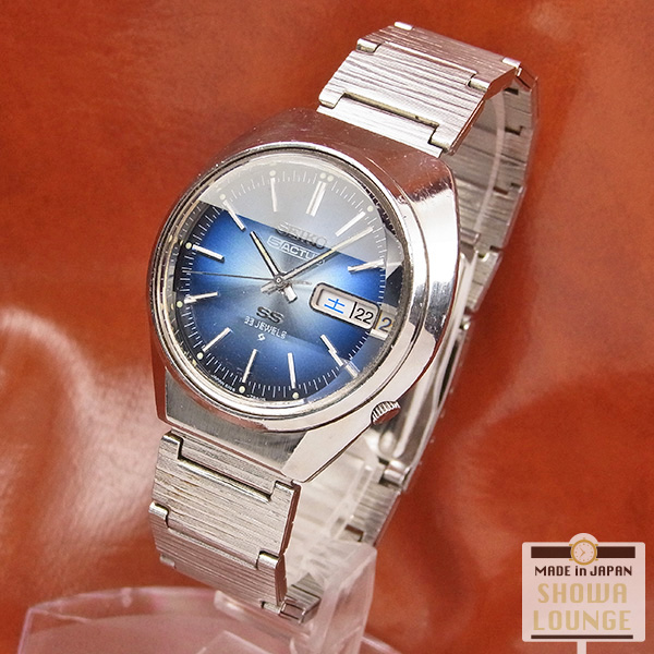 セイコー SEIKO ファイブアクタス SS 3面カットガラス仕様 ブルー