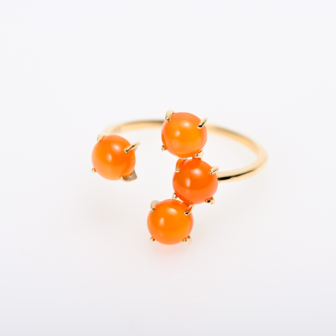 リング K10イエローゴールド カーネリアン(JLージュエルー)(ハングリー