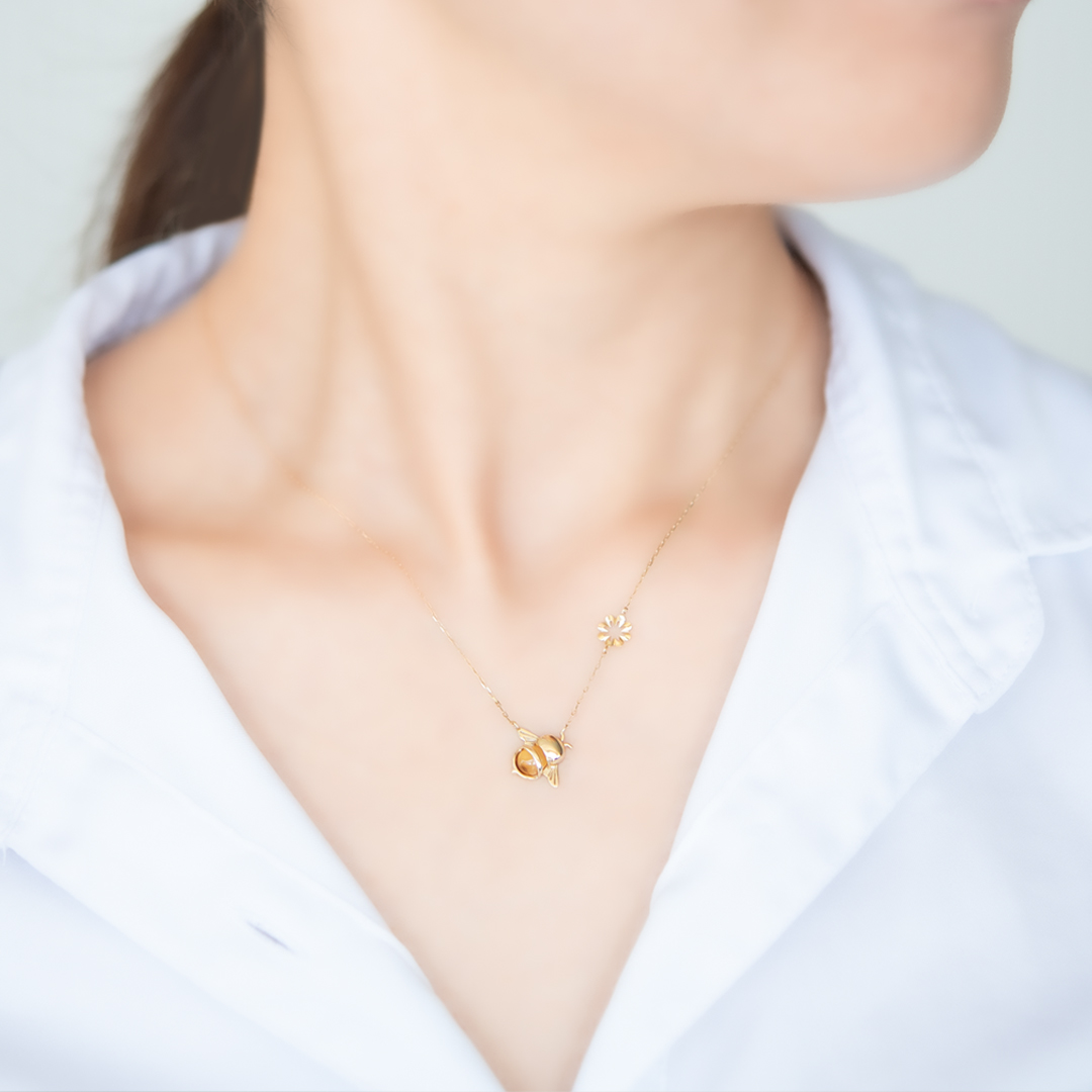 ネックレス K10イエローゴールド シトリン(JLージュエルー)(北の宝石