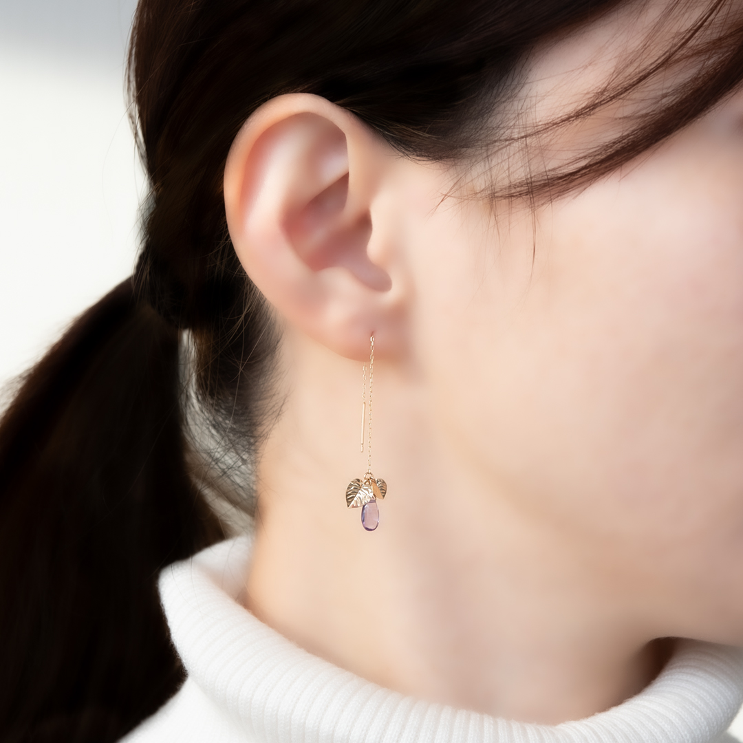 アメリカンピアス K10イエローゴールド アメジスト(JLージュエルー