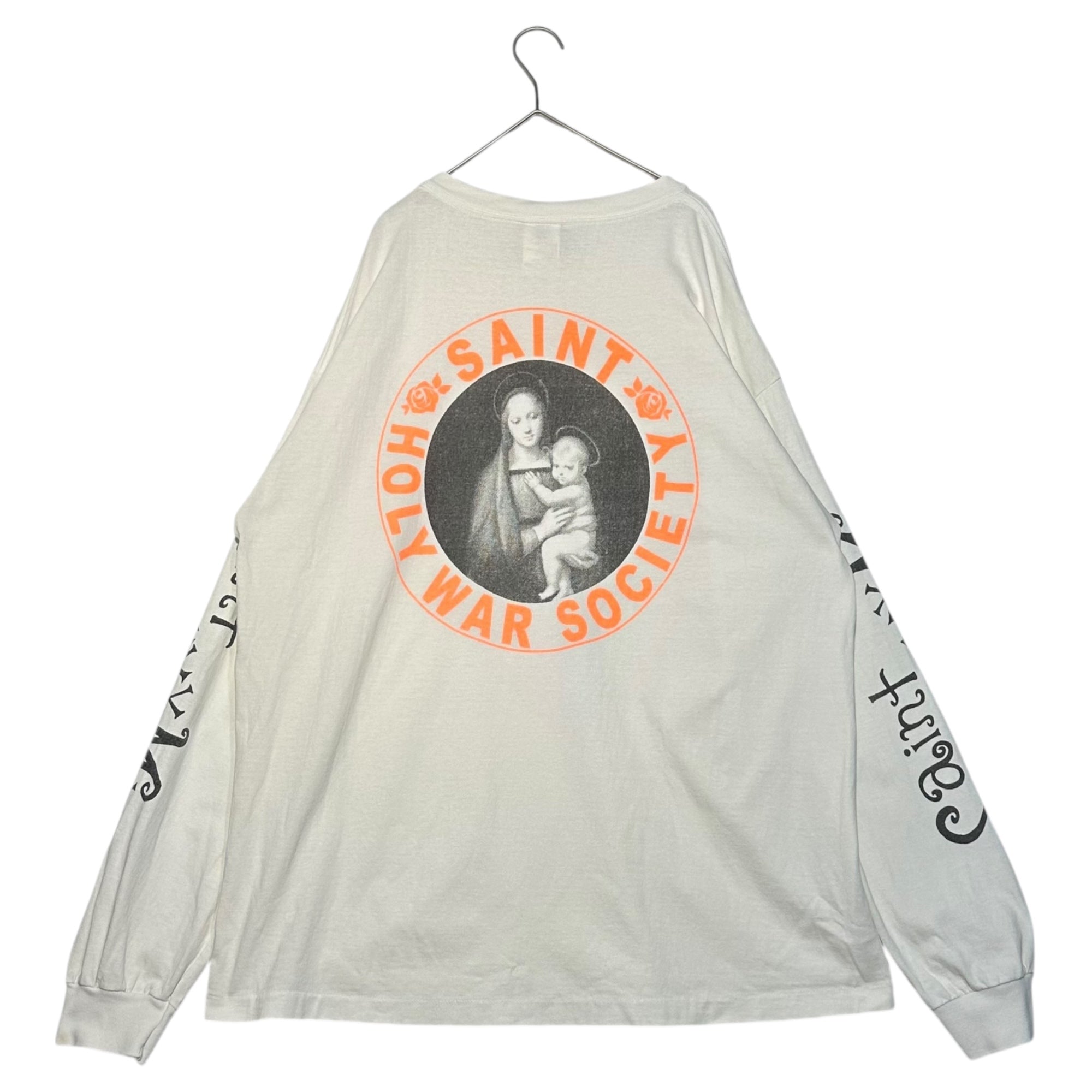 SAINT MICHAEL(セントマイケル) 24SS LS TEE PINK HEART WHITE 長袖 T