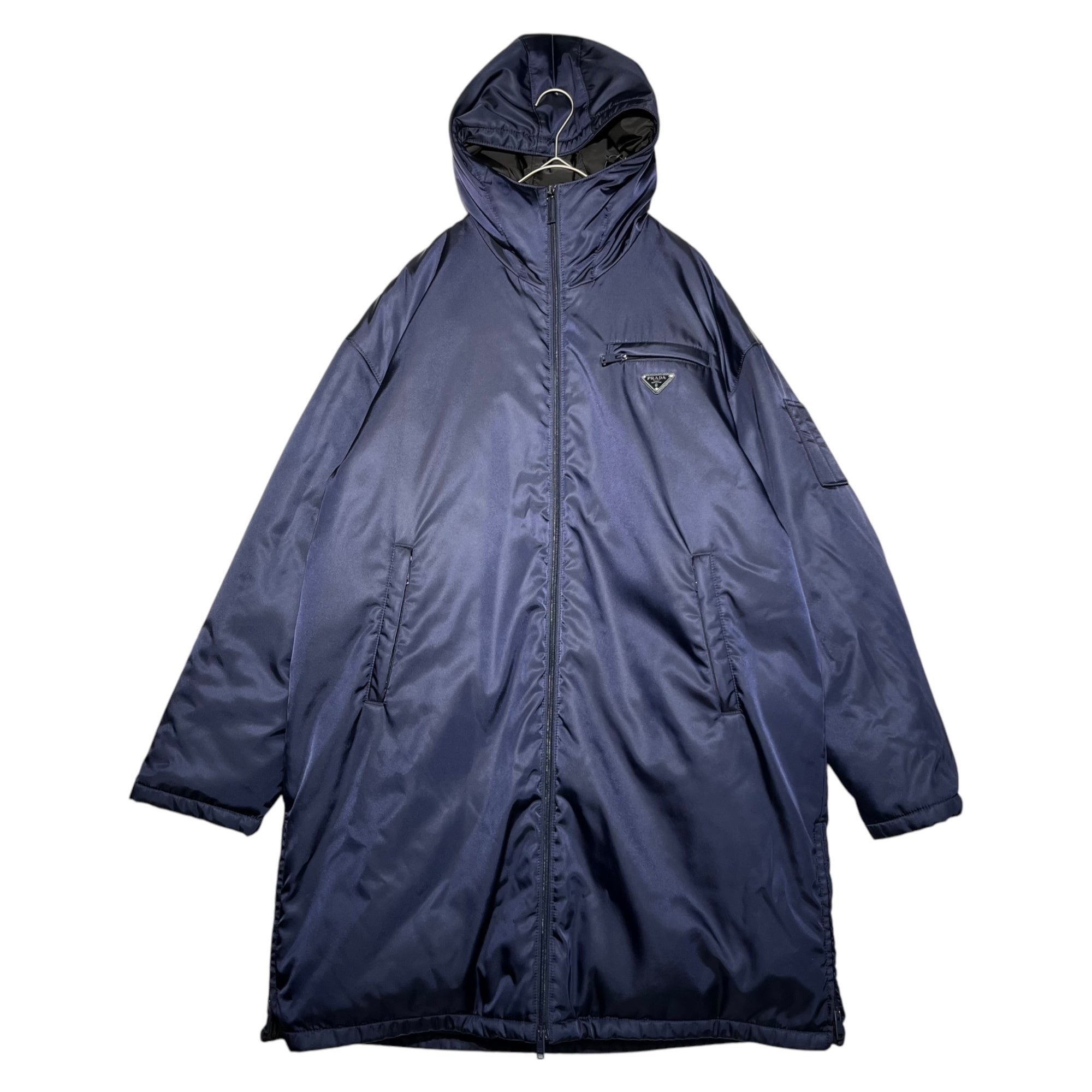 PRADA(プラダ) 18AW Triangle Logo White Goose Nylon Down Coat 三角