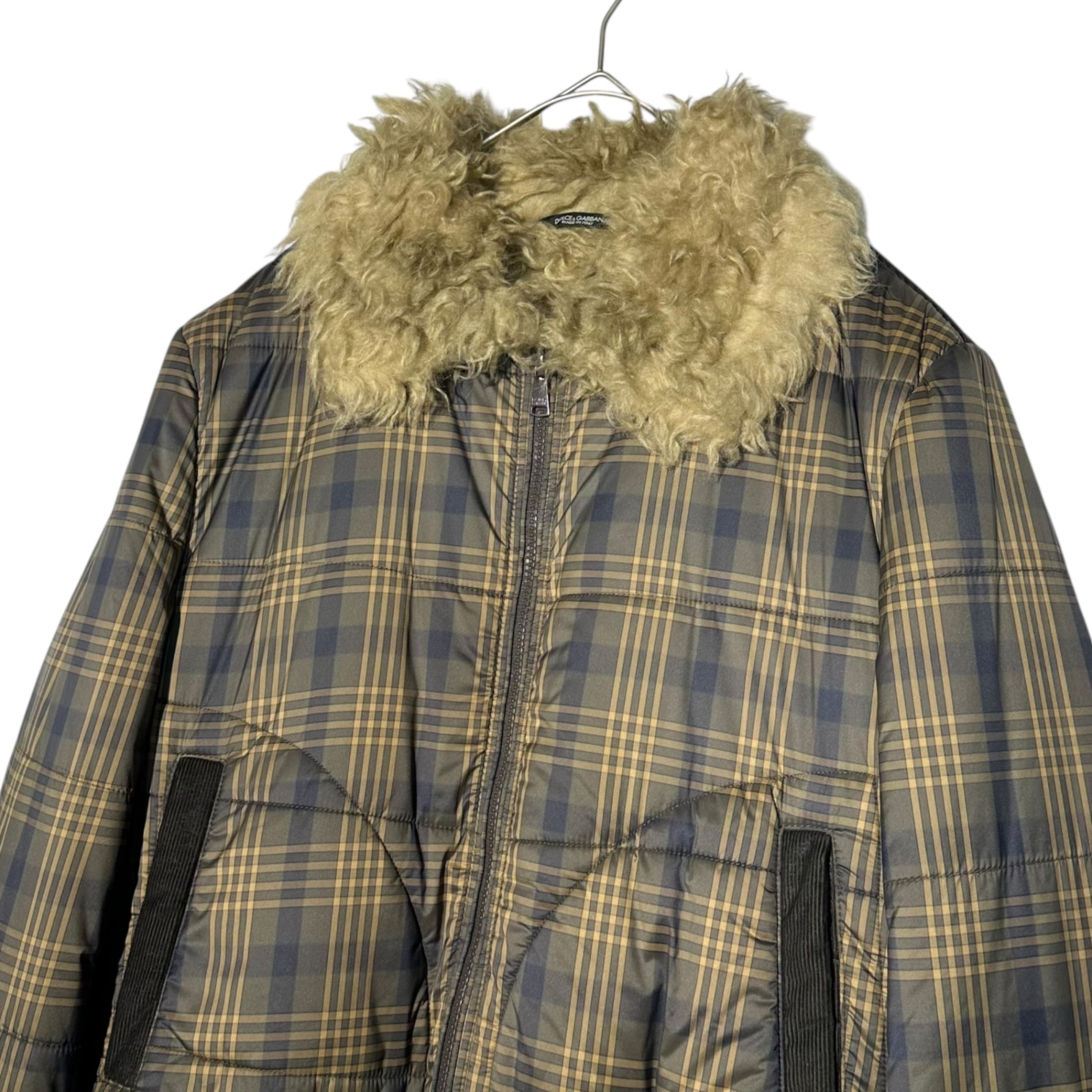 DOLCE&GABBANA(ドルチェ&ガッバーナドルガバ) Check Boa Flight Jacket