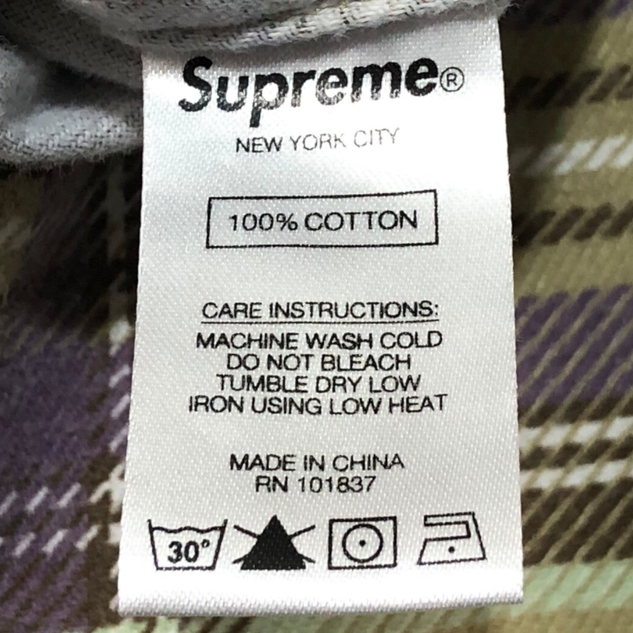 SUPREME(シュプリーム) 20SS Printed Plaid Shirt フランネル チェック