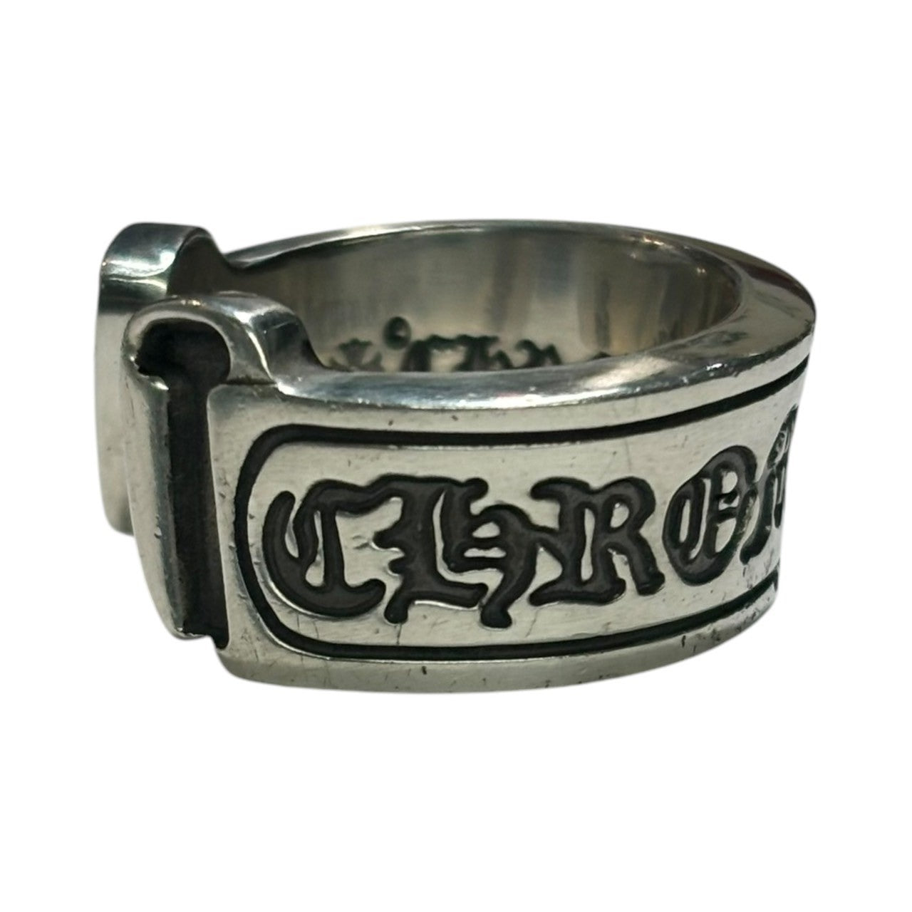 CHROME HEARTS(クロムハーツ) SCROLL LABEL RING ラージ スクロール