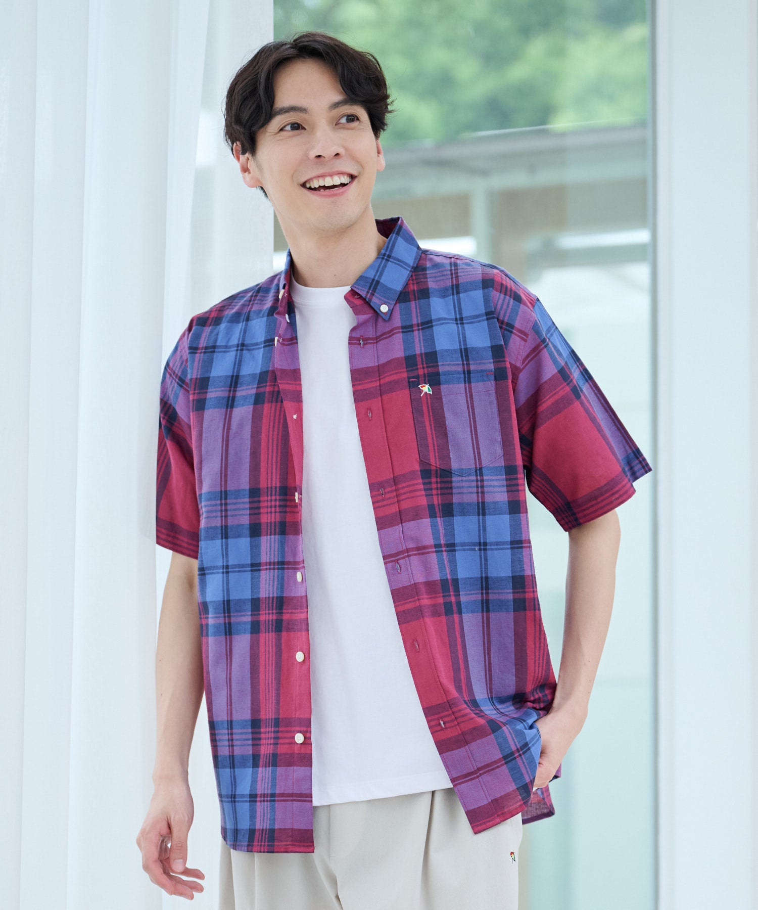 マドラスチェック 半袖シャツ（シャツ/ブラウス/メンズ）｜アーノルド