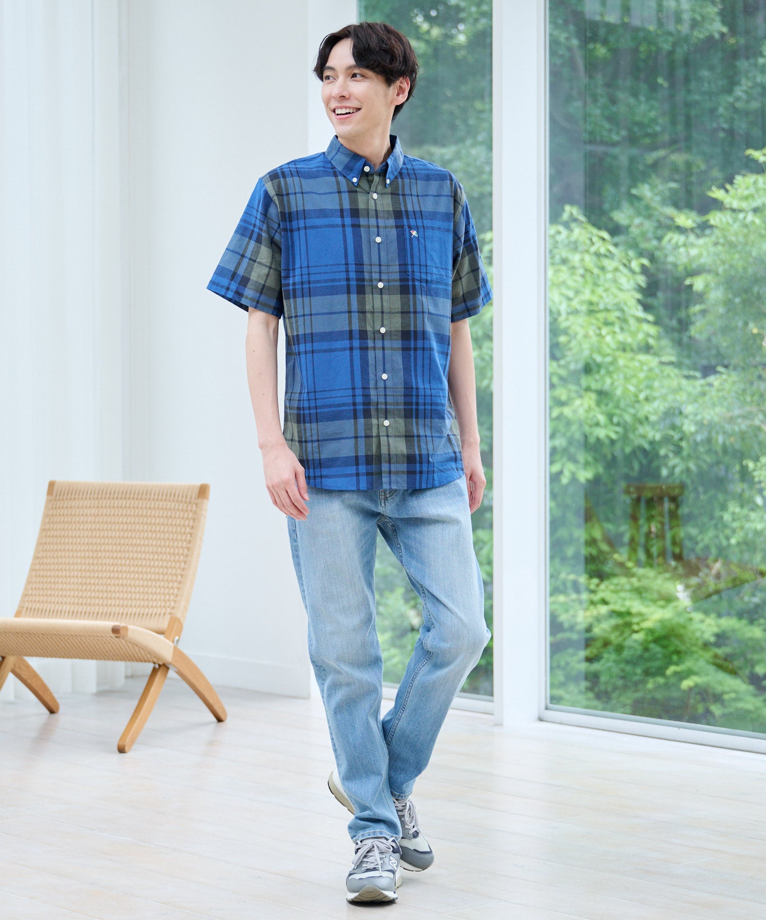 マドラスチェック 半袖シャツ（シャツ/ブラウス/メンズ）｜アーノルド