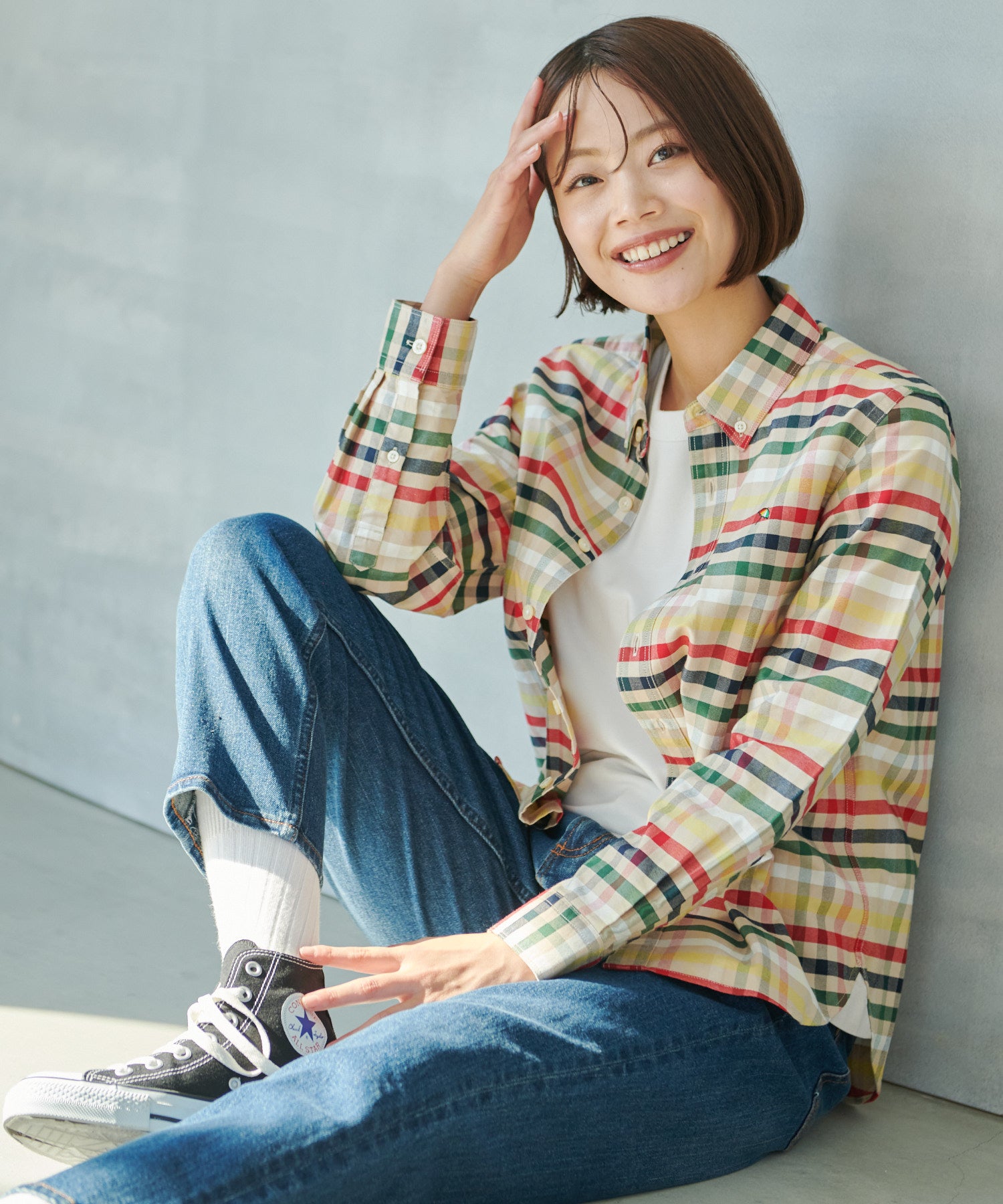 APクラシック パーマーチェック オックス 長袖シェアシャツ（シャツ