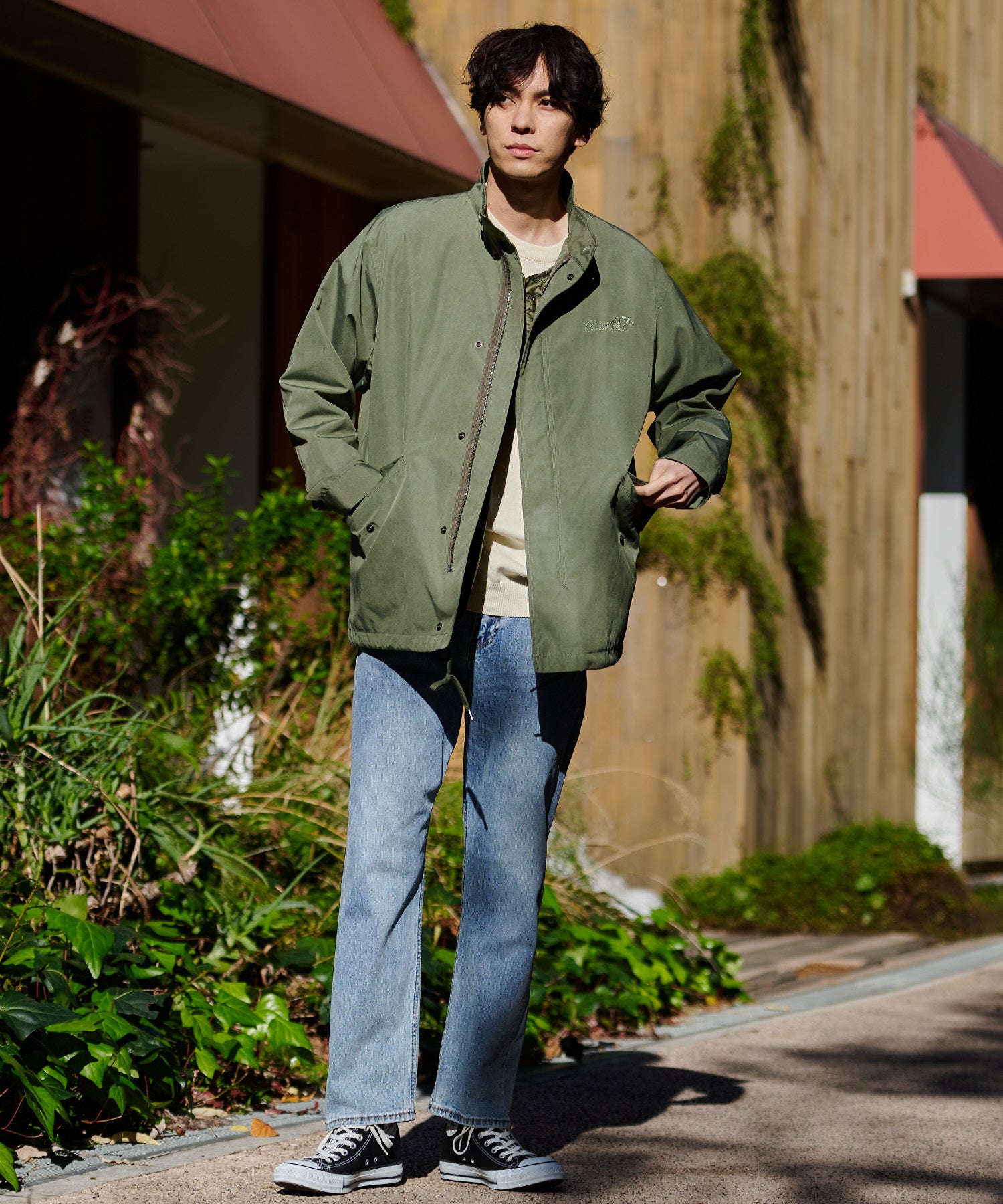 ベストライナーフードレスショートモッズ（モッズコート/メンズ