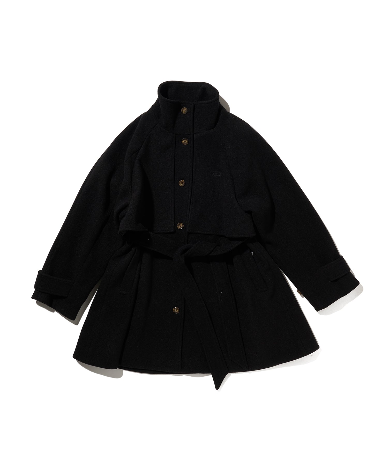 ニットメルトン スタンドカラーコート（チェスターコート/レディース