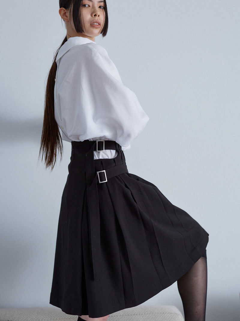 TĔLOPLAN（テーロプラン）Obrecht Skirt プリーツラップスカート