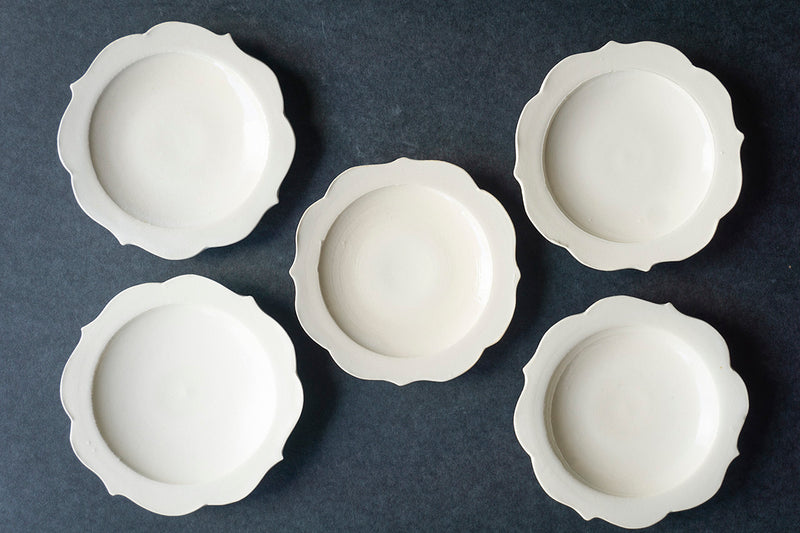 中里花子 チャクラ皿S WHT – 雨晴/AMAHARE