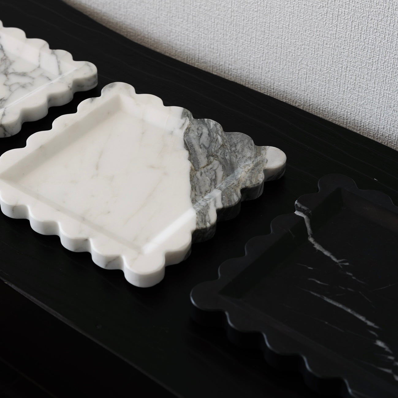 ボラスクエア天然大理石トレイ