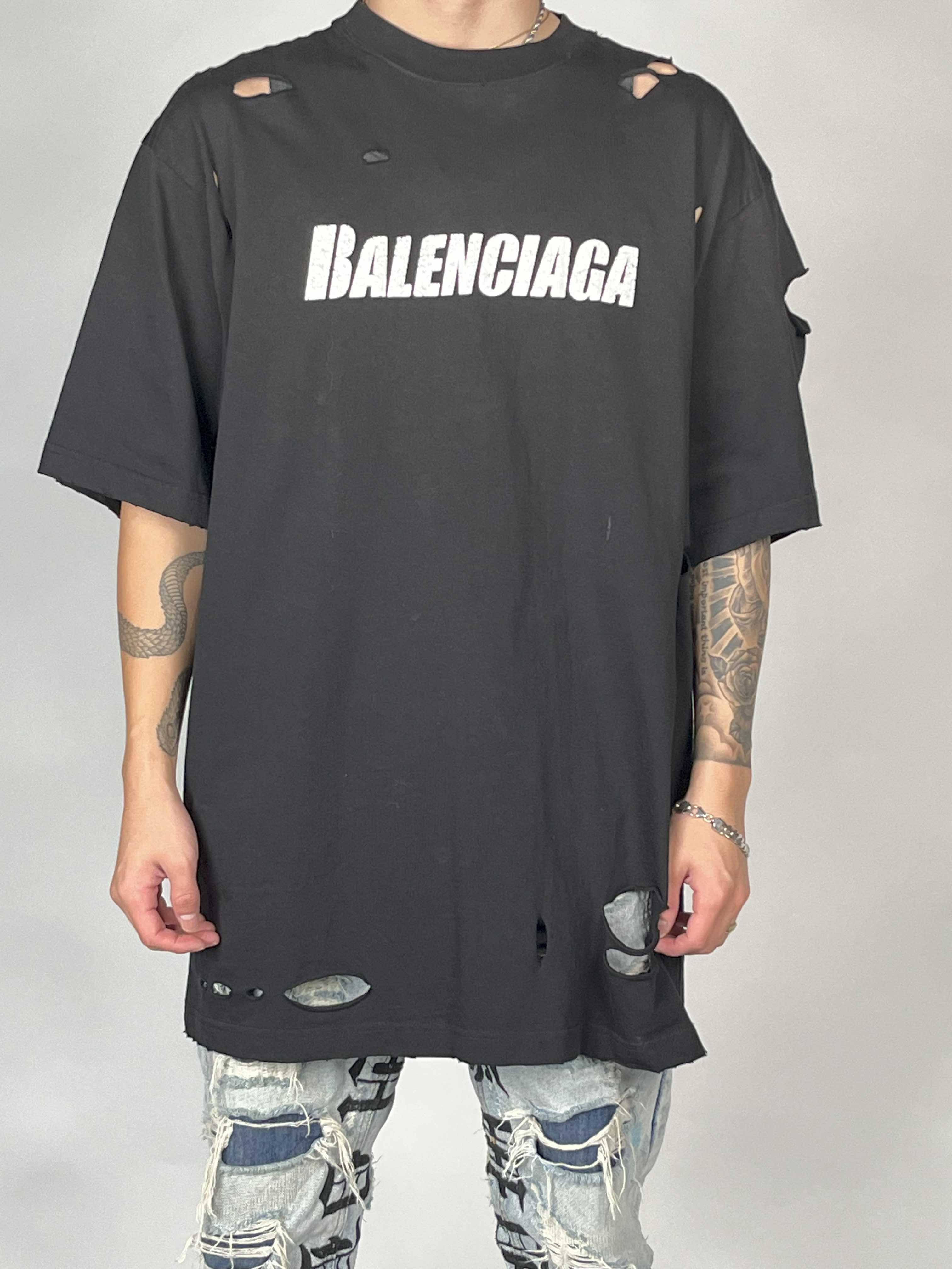 Balenciaga Damage Design S/S Tee – ANSHAR