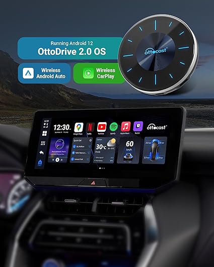 Ottocast AI Box For Video Stream On CarPlay/Android Auto – Carplay