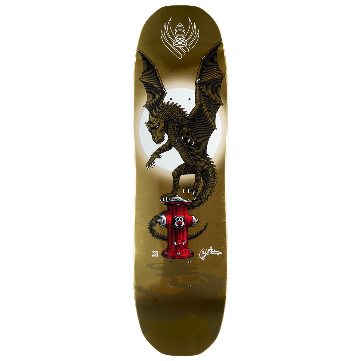 Powell-Peralta Flight Andy Anderson Hydrant Skateboard Deck - Gold