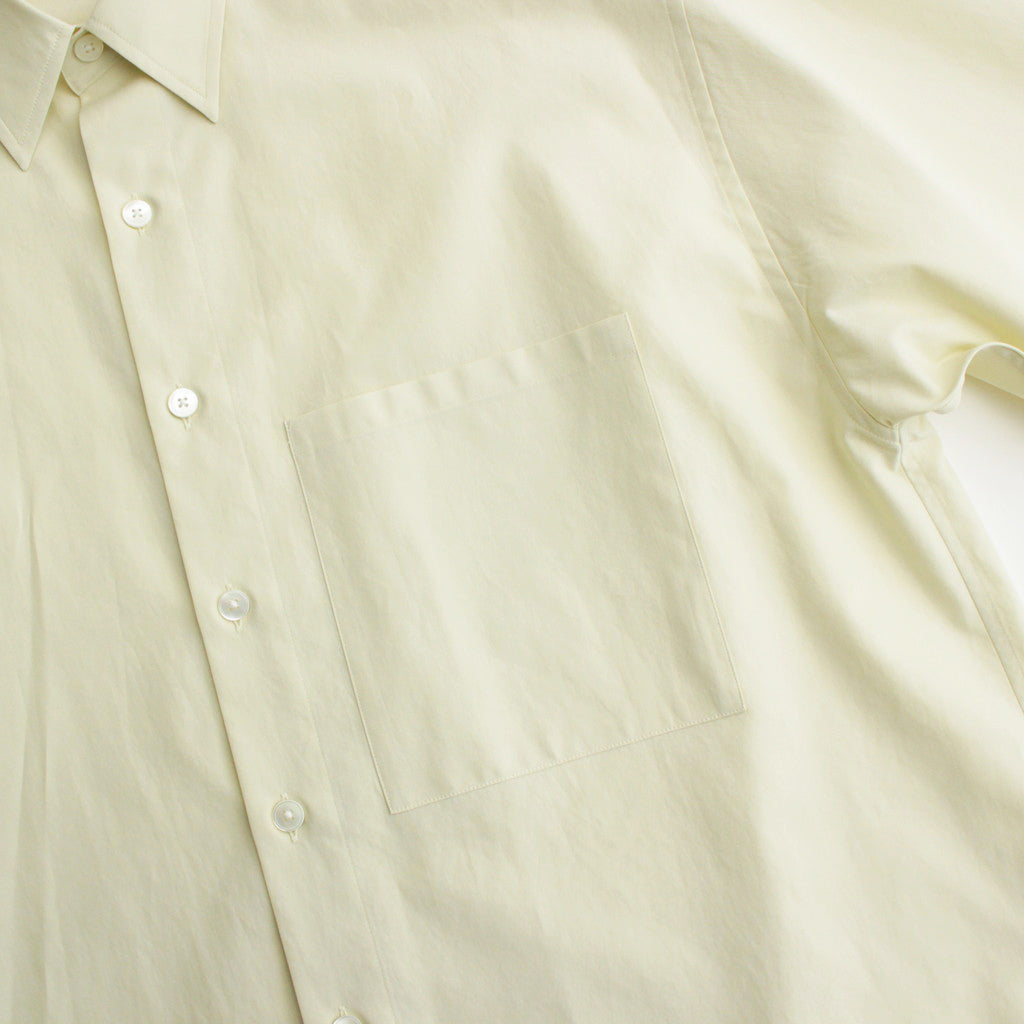 WASHED FINX TWILL BIG SHIRT #LIGHT YELLOW [A24SS02TN] – ciacura