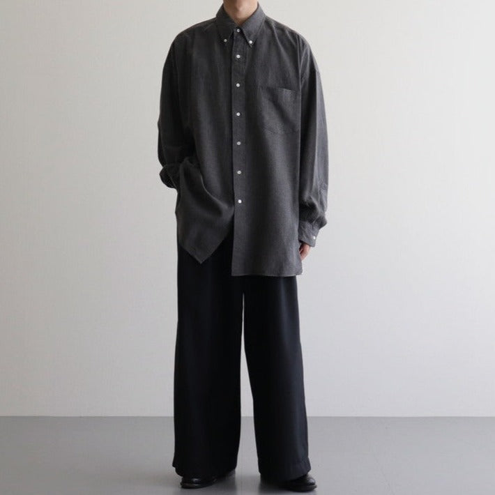 Linen Cupro L/S Oversized B.D Shirt #GRAY [GM241-50238] – ciacura