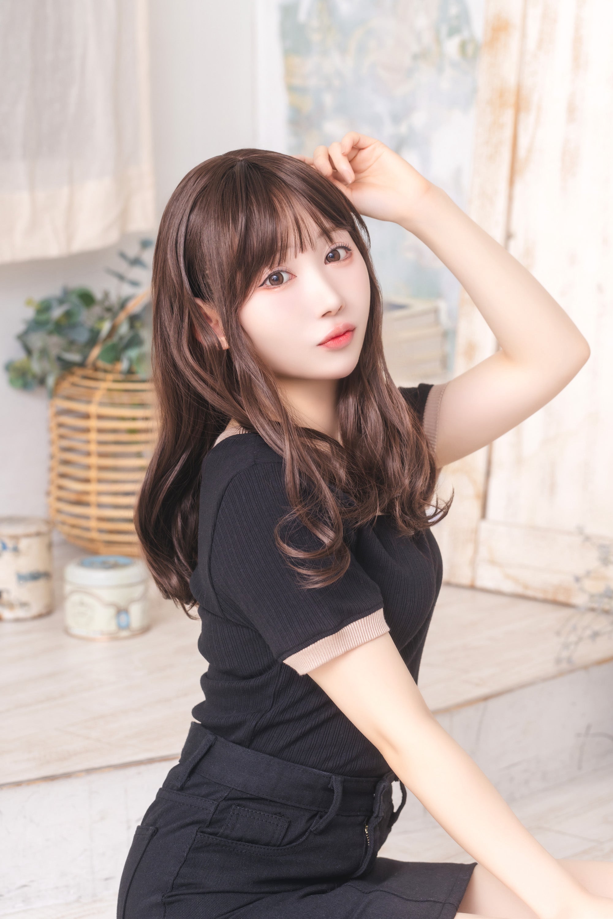 コスプレ WIGGY RICH ウェーブミディアム ウィッグ ファッション