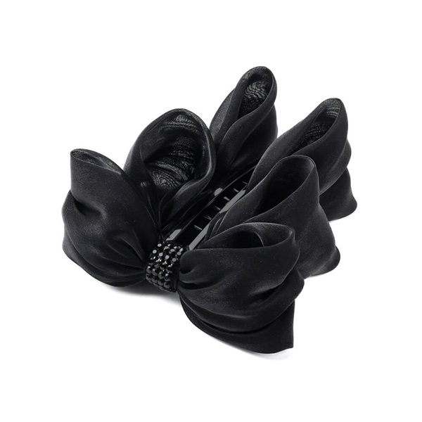 クリスタルメッシュヘム バナナクリップ(ブラック） | バナナクリップ