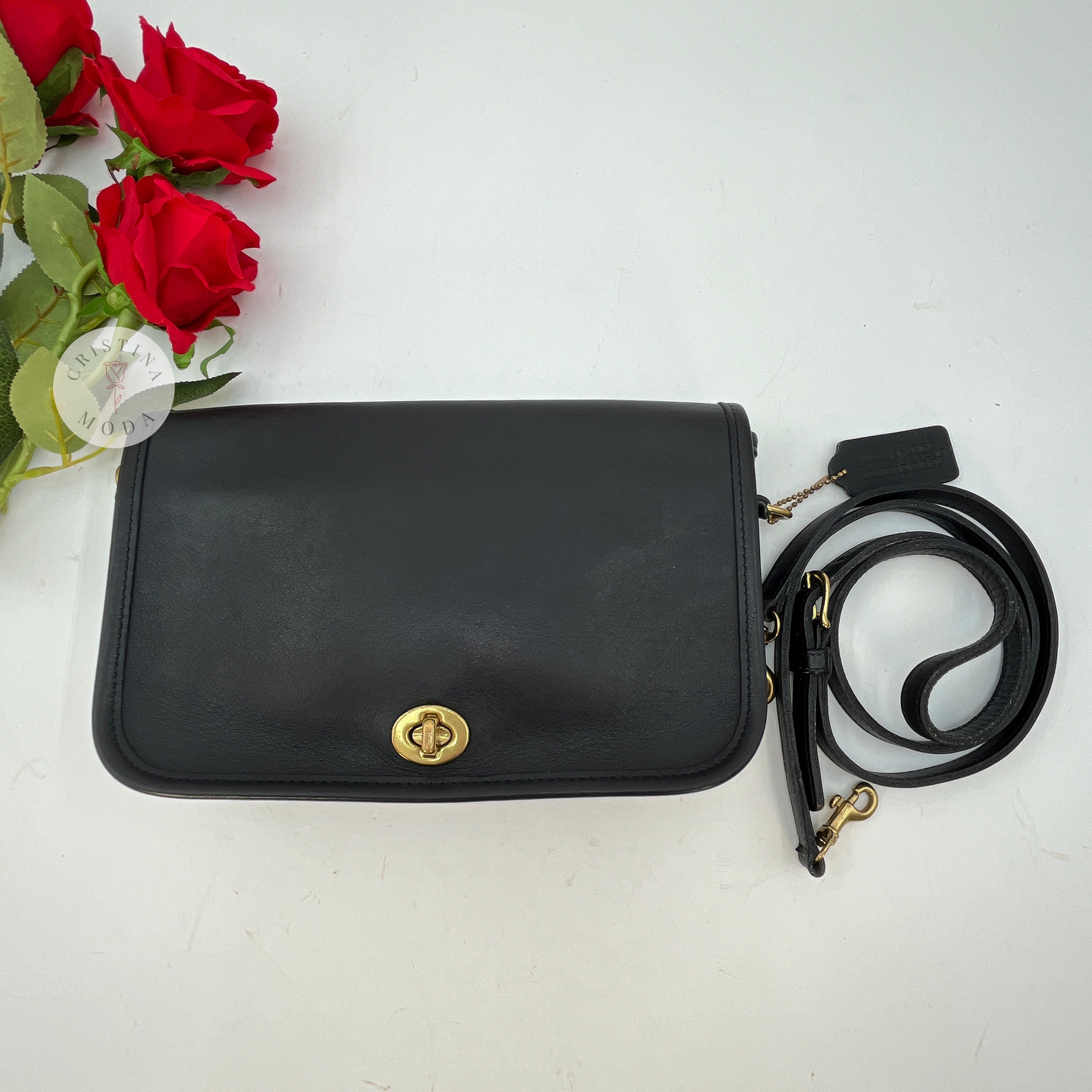 Vintage Coach Pocket Purse 9755 Black Mexico 1998 – Cristina Moda