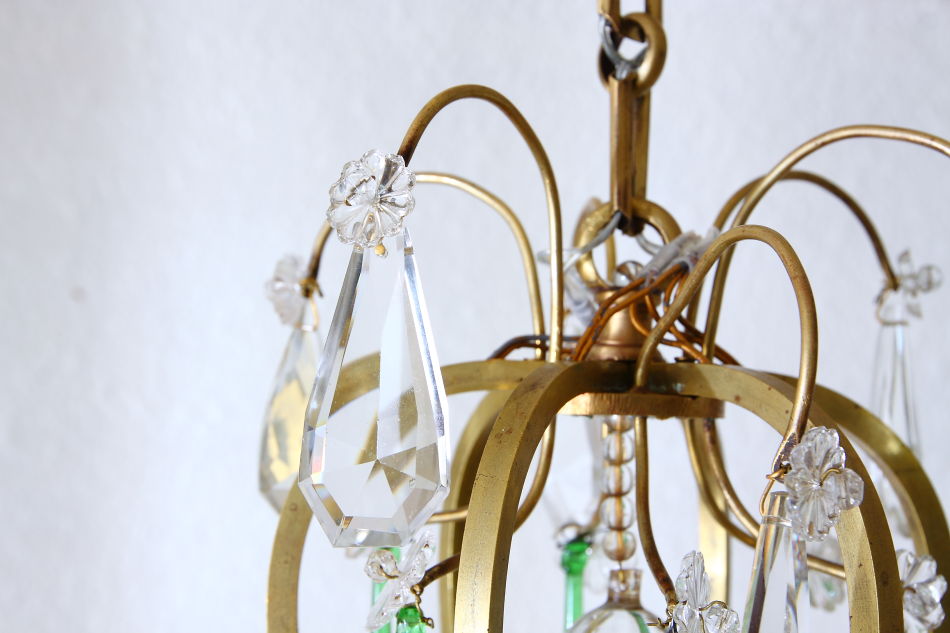 オールドバカラBACCARAT クリスタル シャンデリア(6灯)｜アンティーク