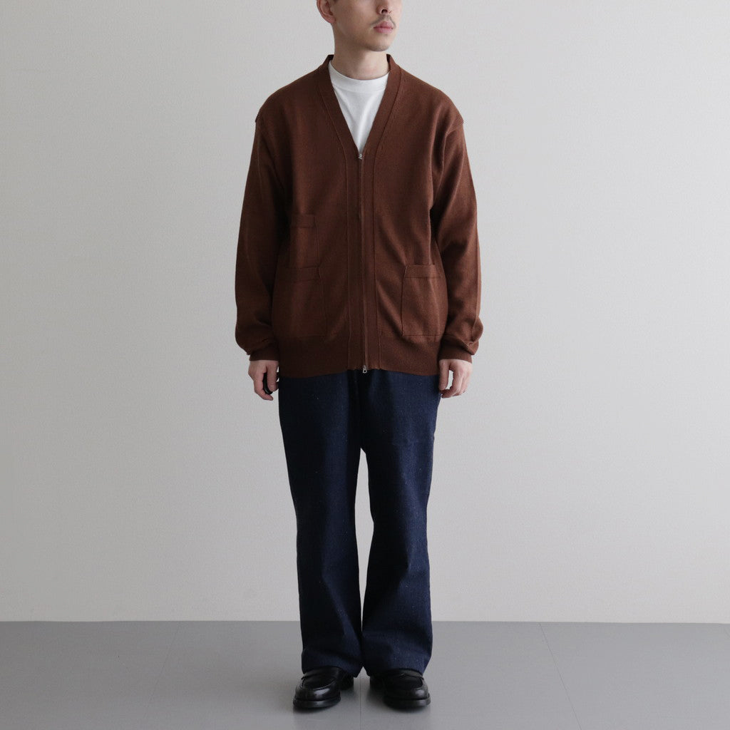 PHIGVEL MAKERS & Co. | フィグベル W/L ZIP UP KNIT #CHESTNUT [PMAO