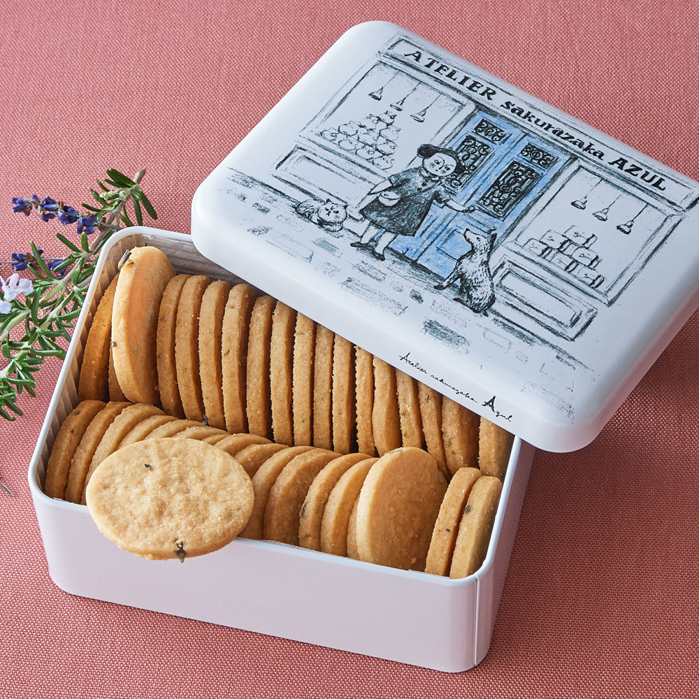 ビスキュイ缶 2種(ラベンダー・ローズマリー): スイーツ・洋菓子