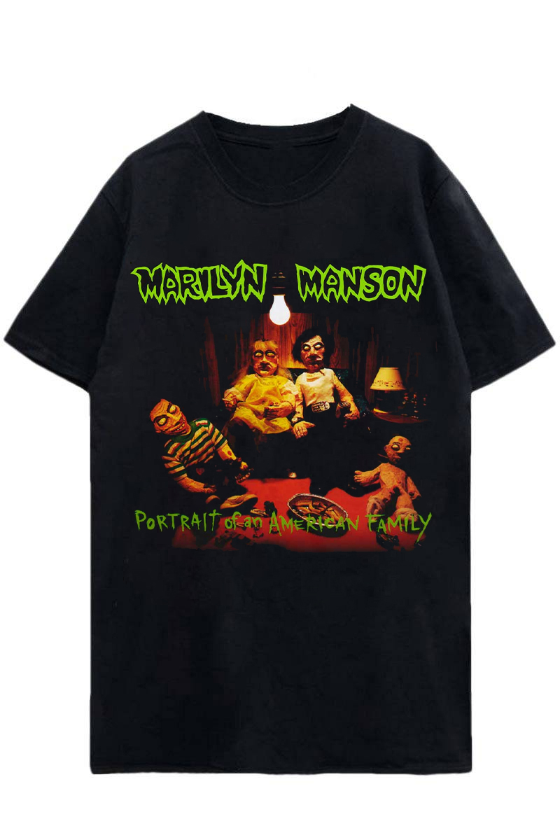 MARILYN MANSON UNISEX T-SHIRT: AMERICAN FAMILY (BACK PRINT