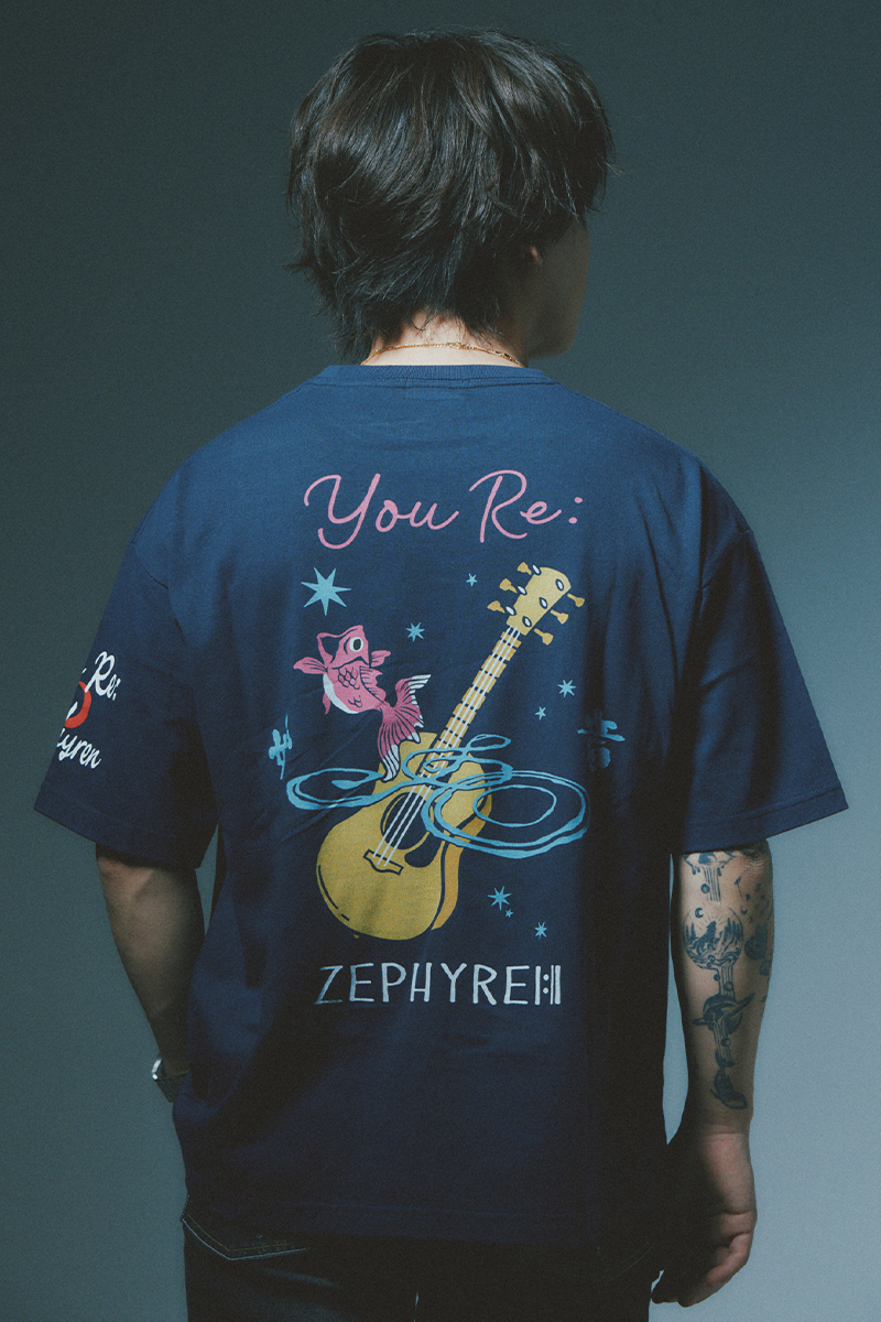 予約商品】優里xZEPHYREN-BETELGEUSE- S/S TEE NAVY / ロック