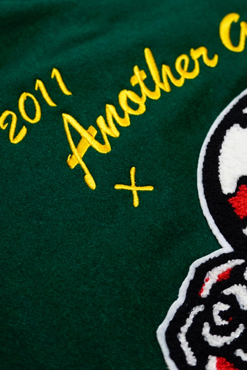 LiSA x GoneR Stadium Jumper Green/Ivory / ロックファッション