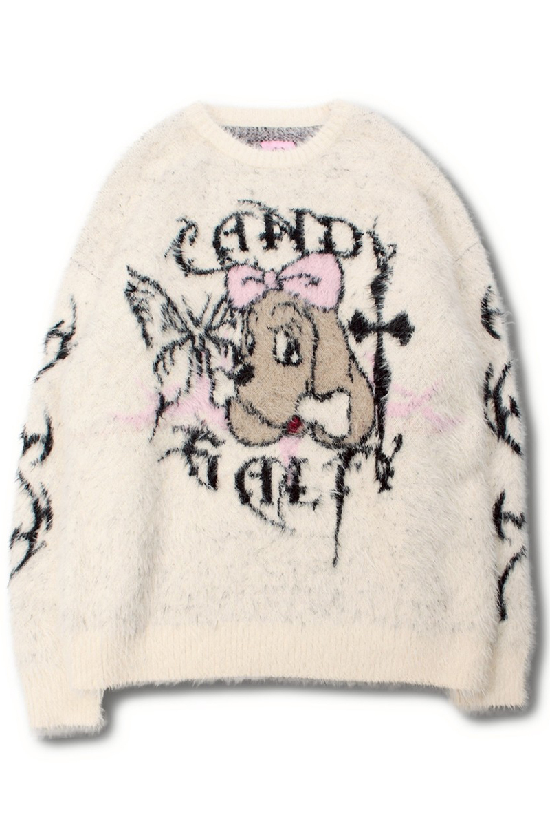 予約商品】GALFY(ガルフィー) ふわふわダークキャンディーニット