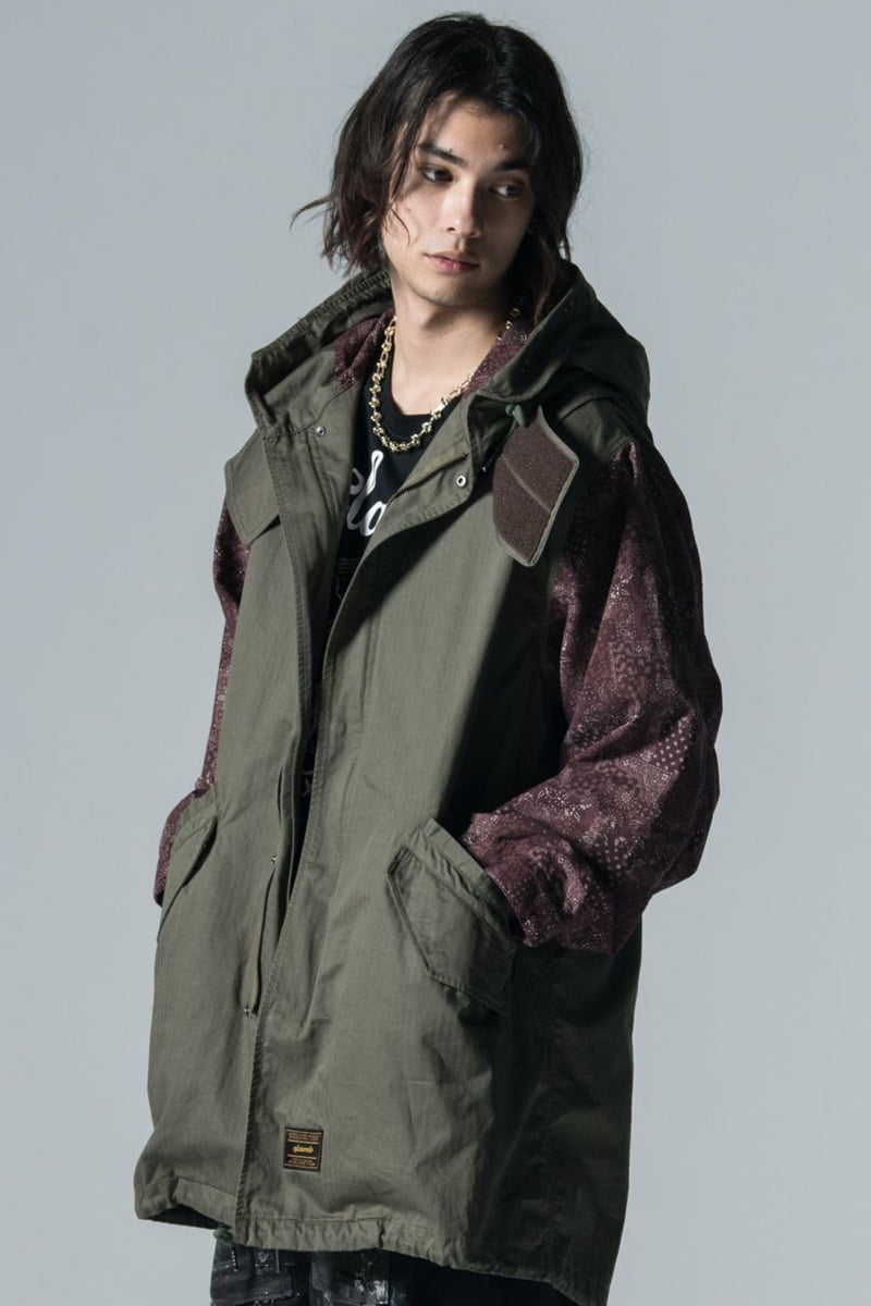 予約商品】glamb (グラム) Paisley Switched Mods Coat / ペイズリー