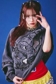 GALFY (ガルフィー) ビリビリボーダー ロンTee BLACK/GRAY / ロック