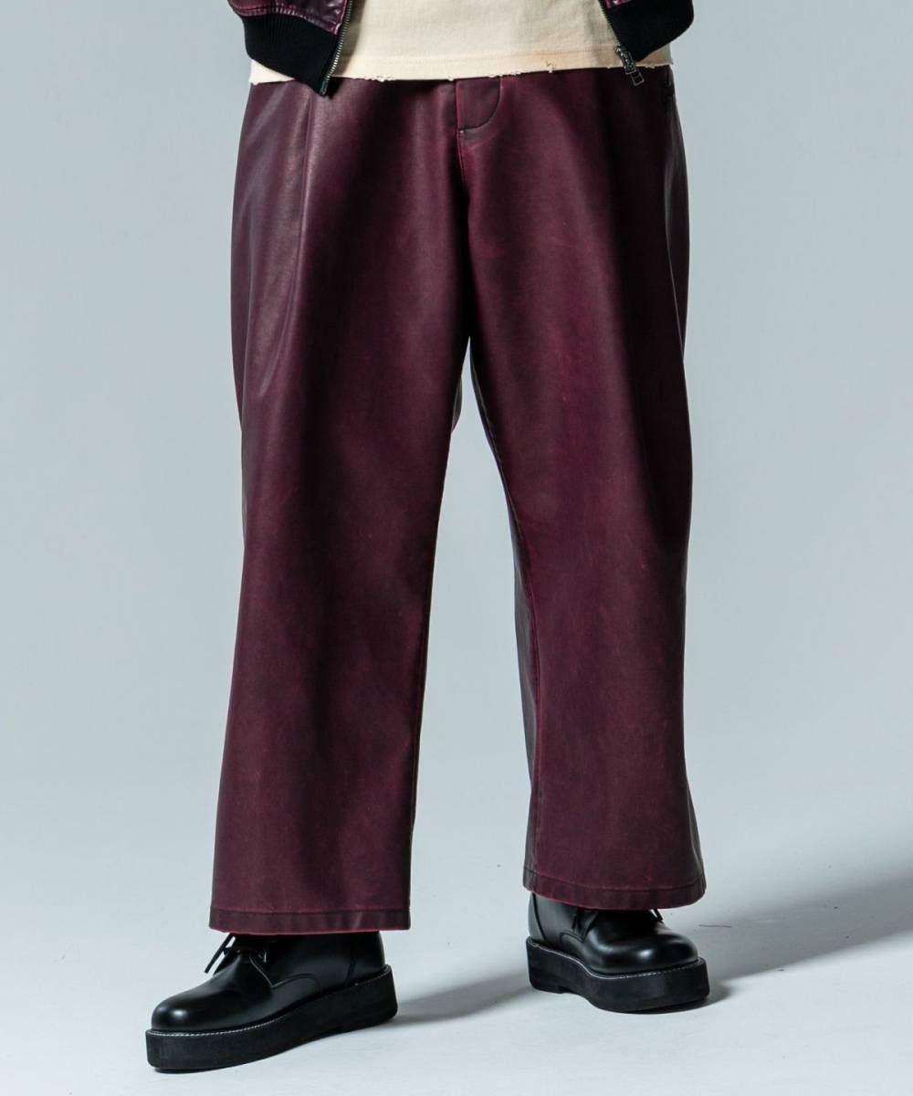 予約商品】glamb(グラム)GB0125/P07 : Synth Leather Track Pants