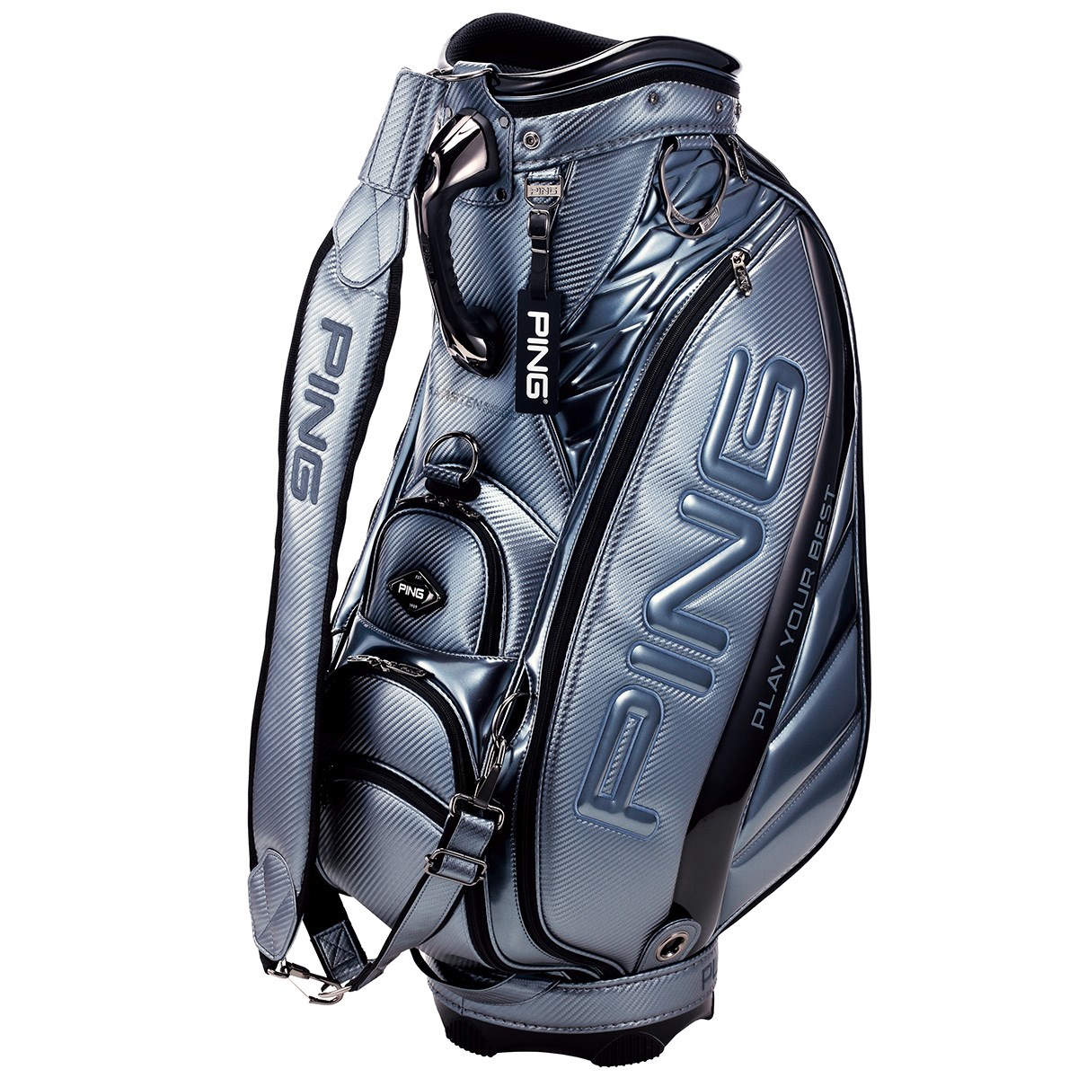 dショッピング |ピン PING キャディバッグ ブルーガンメタル