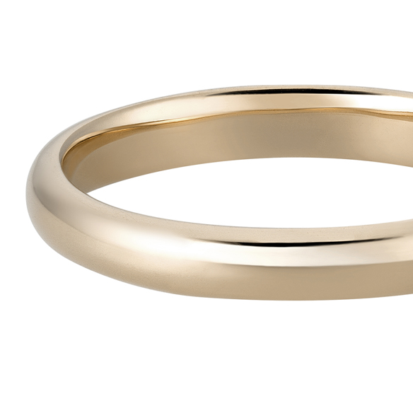 K18 カラーゴールドリング〕K18 リング シャンパンゴールド (幅約2.8mm