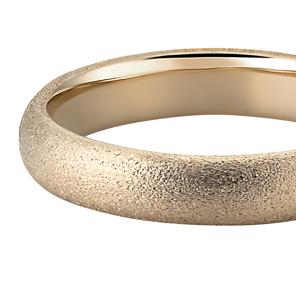 K18 カラーゴールドリング〕K18 リング シャンパンゴールド (幅約3.5mm