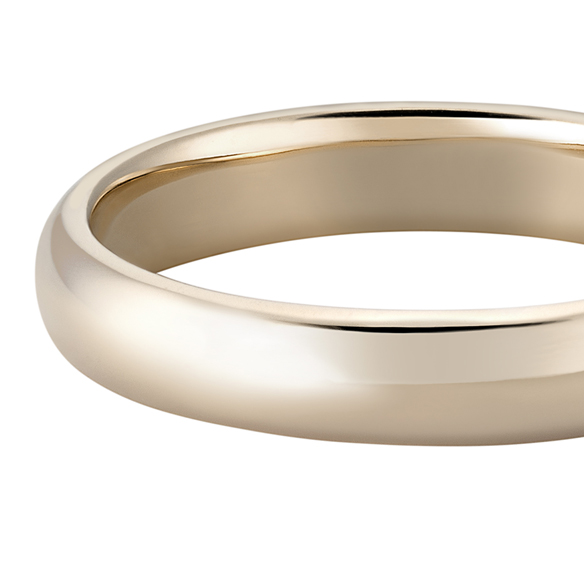 K18 カラーゴールドリング〕K18 リング シャンパンゴールド (幅約3.5mm
