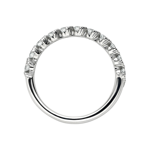 プレシューズ〕Pt950 ダイヤモンド ハーフエタニティリング | 高品質