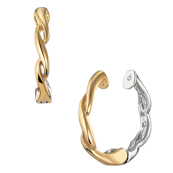 プラチナ/K18イエローゴールド ピアリング（リバーシブル） | 高品質