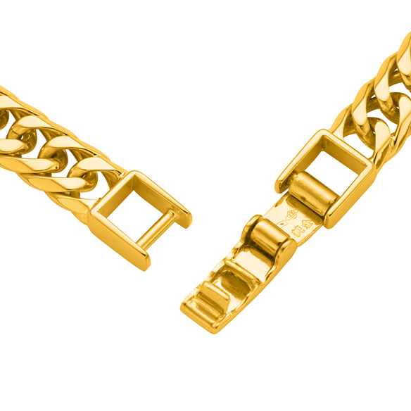 純金 キヘイブレスレット （6面カットダブル） 17g/18cm | 高品質 金