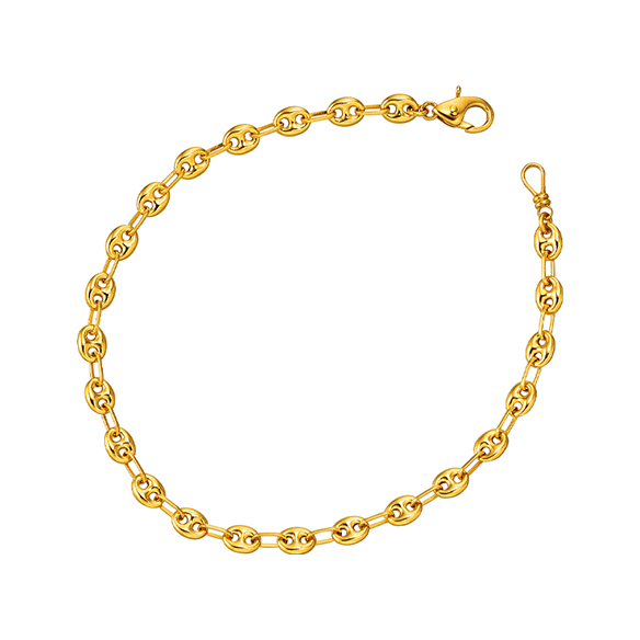 イタリア製〕K18イエローゴールド ブレスレット 18cm | 高品質 金