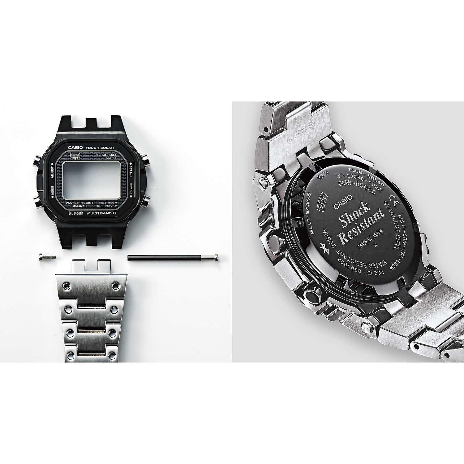 G-Shock] Full metal / Smartphone link & radio solar / GMW-B5000D