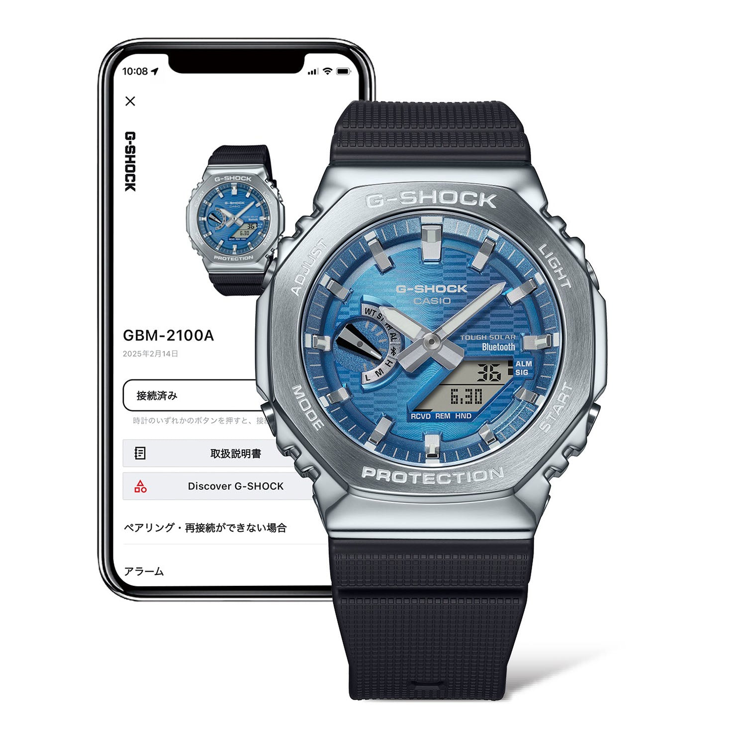 Gショック】メタルベゼル / スマートフォンリンク＆タフソーラー / GBM