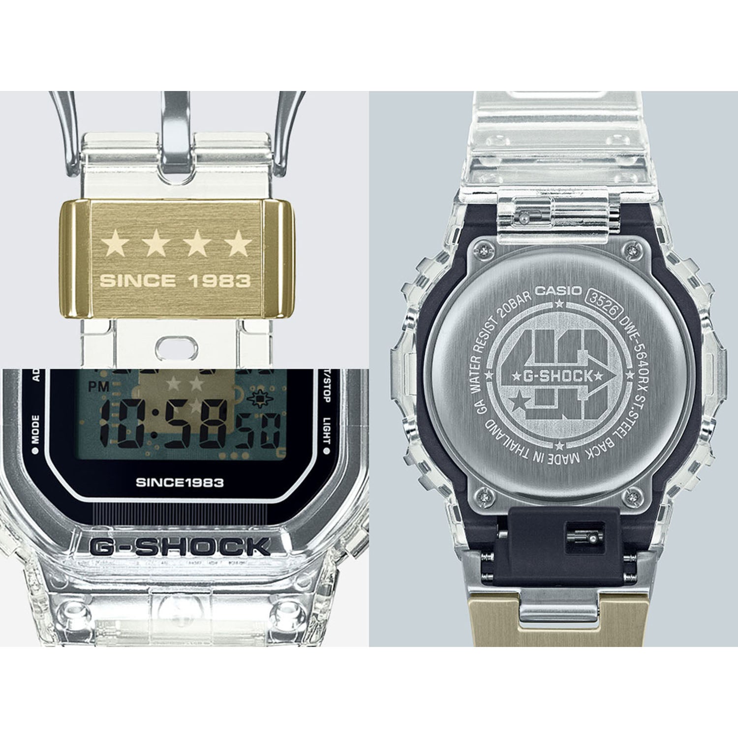 Gショック】40th Anniversary CLEAR REMIX / DW-5040RX-7JR – GQ SHOP