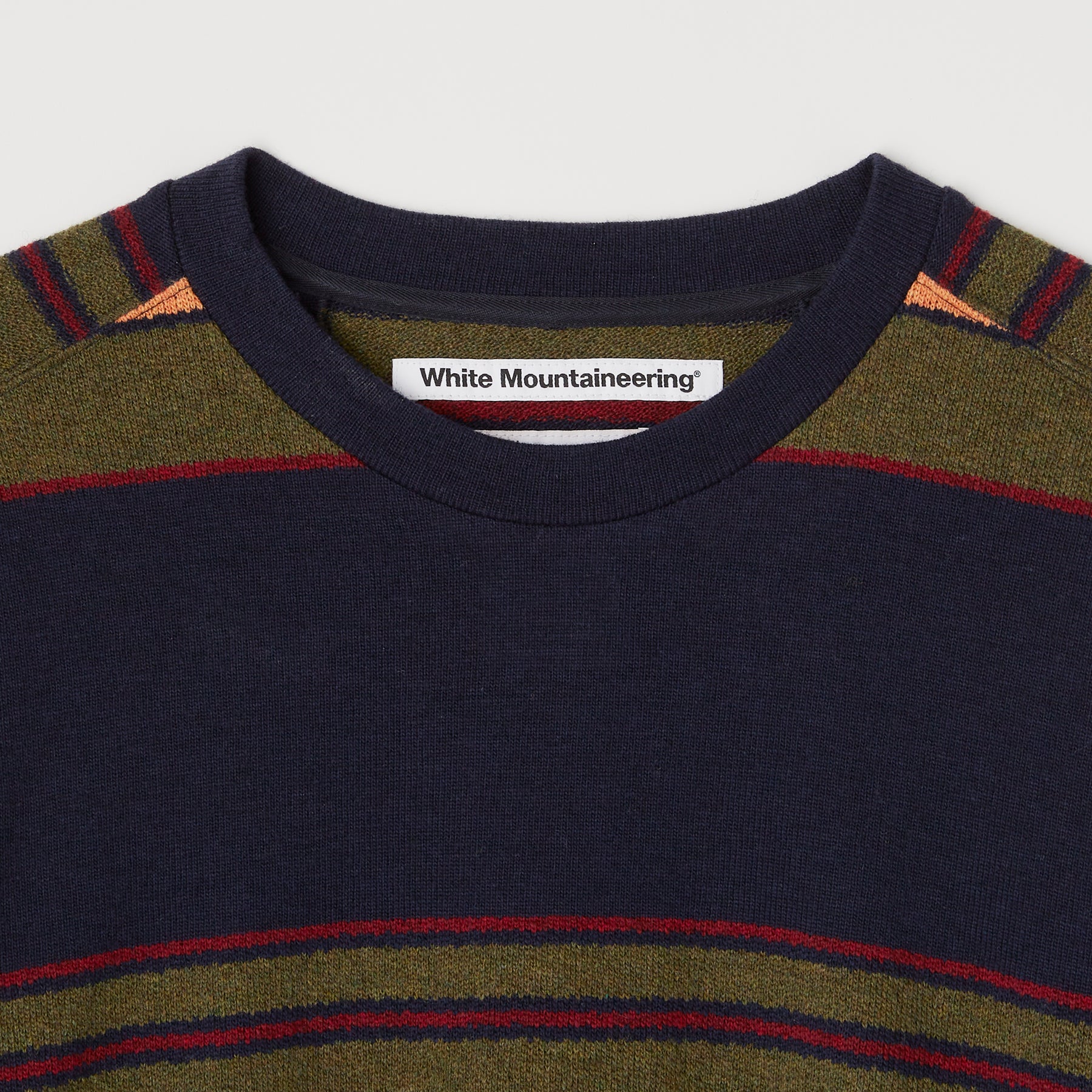 ホワイトマウテニアリング】マルチ ストライプ ロング スリーブ T