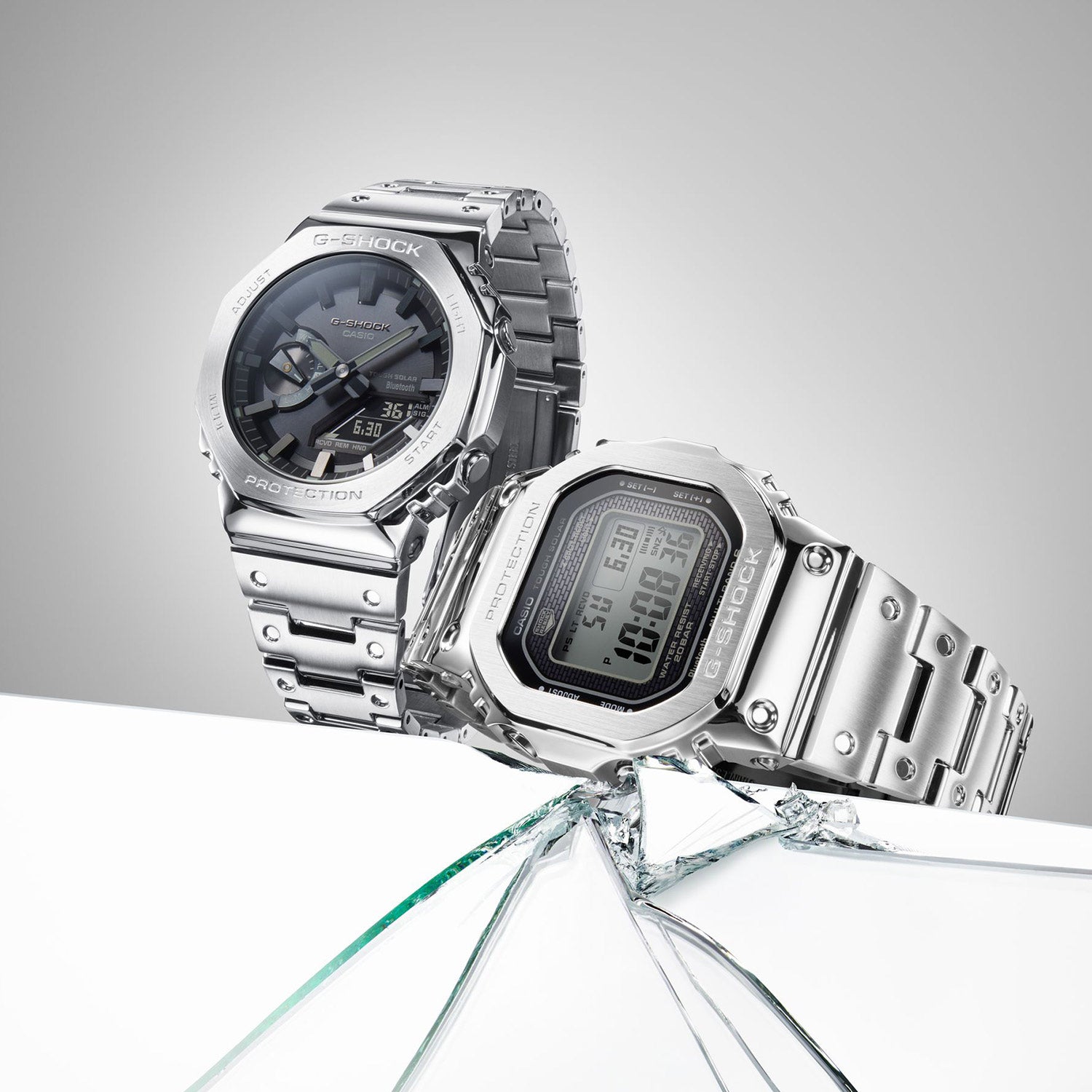 Gショック】フルメタル / スマートフォンリンク&電波ソーラー / GMW