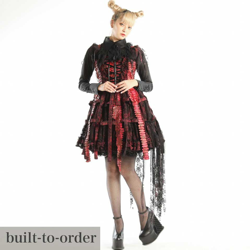 Red Dragon Bird Cage Dress – h.NAOTO WEBSHOP
